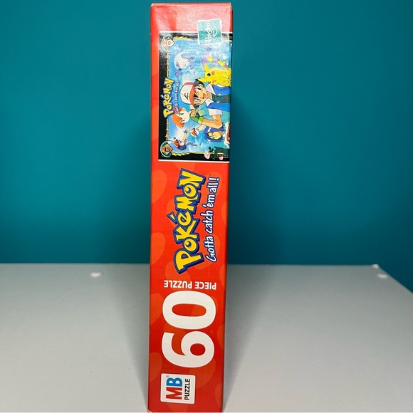 1999 Vintage 60 Piece Pokemon Puzzle MB Hasbro Ash and Pikachu Complete Sealed - Picture 4 of 8
